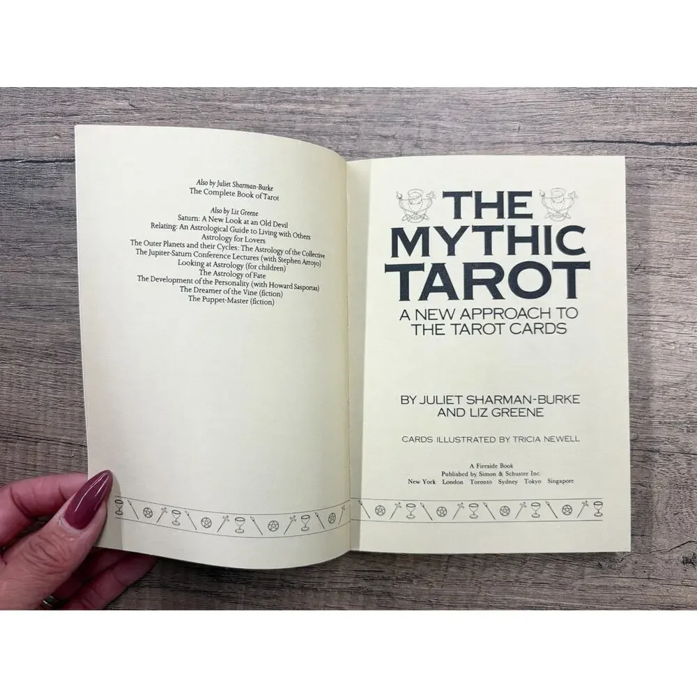 Mythic Tarot Book Juliet Sharman Burke Liz Greene Tricia Newell Occult BOOK ONLY